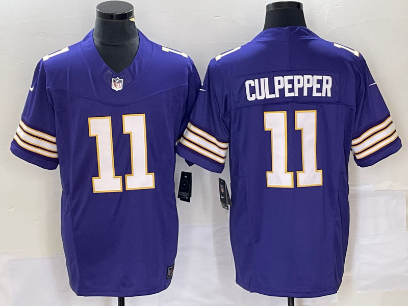 Men's Minnesota Vikings #11 Daunte Culpepper Purple 2023 F.U.S.E. Vapor Untouchable Limited Stitched Jersey Men's Minnesota Vikings #11 Daunte Culpepper Purple 2023 F.U.S.E. Vapor Untouchable Limited Stitched Jersey